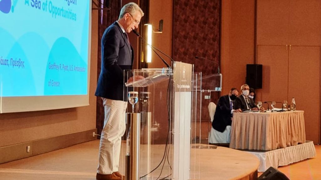 The US Ambassador in Athens Geoffrey Pyatt in Rhodes Island for a Business Conference (audio and pics)