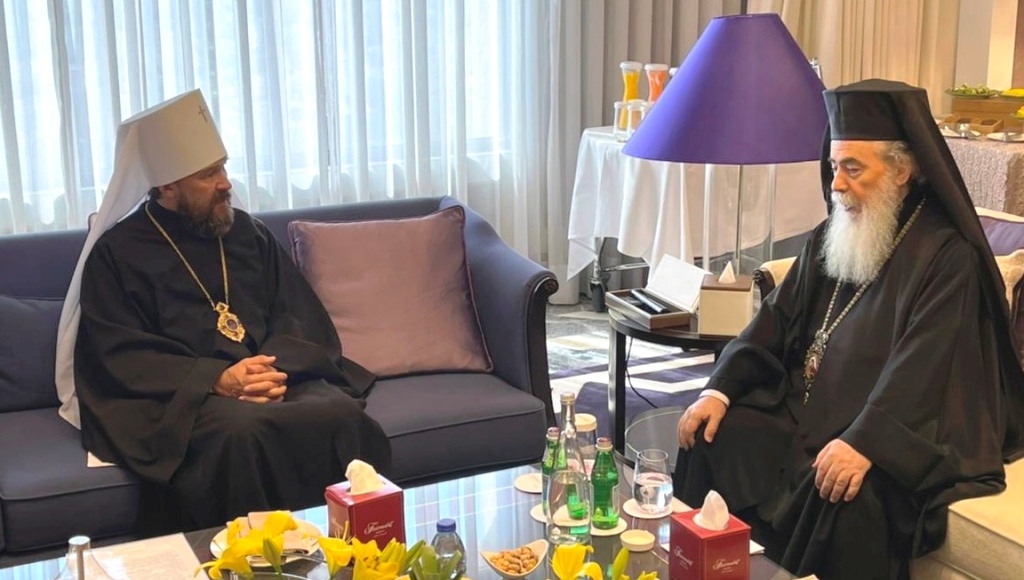 Metropolitan Hilarion meets with Primate of the Orthodox Church of Jerusalem