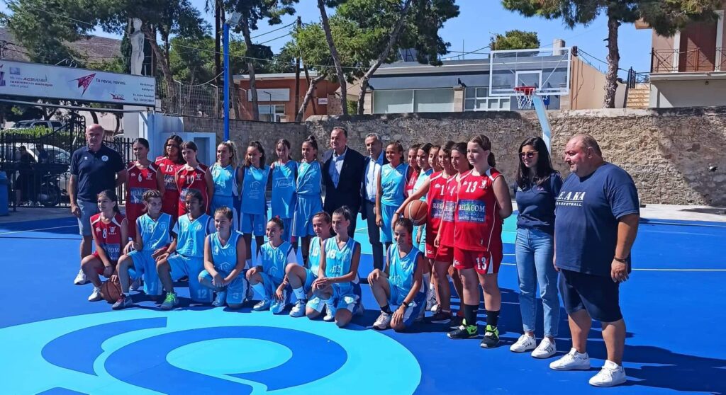 ΚΑΛΥΜΝΟΣ: Τα εγκαίνια του ανακαινισμένου γηπέδου μπάσκετ (video)