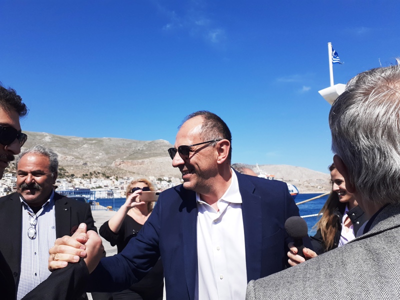 Στην Κάλυμνο ο υπουργός Επικρατείας Γιώργος Γεραπετρίτης (φωτορεπορτάζ)