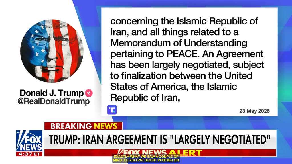 Trump says Iran deal ‘largely negotiated’ as 84-day war nears possible end -video